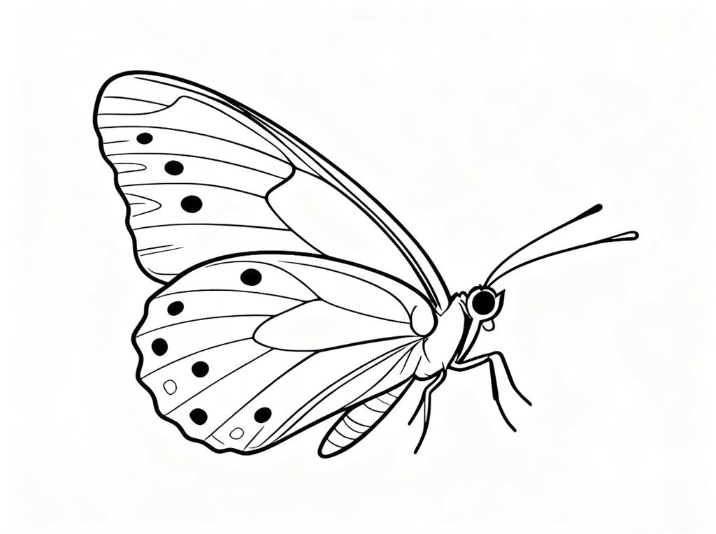 简笔画:蝴蝶简笔画图片线稿图