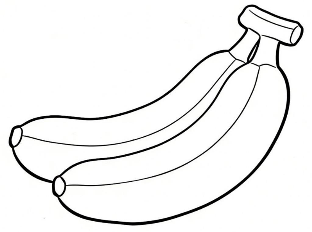 简笔画:卡通香蕉线稿图