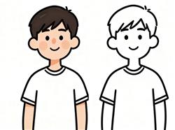 简笔画：男生人物我的爸爸