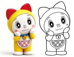 简笔画：哆啦A梦的妹妹多啦美