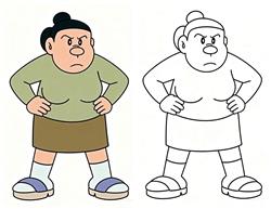 简笔画：胖虎的妈妈