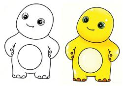 简笔画:可爱的奶龙