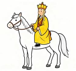 简笔画:唐僧骑白马