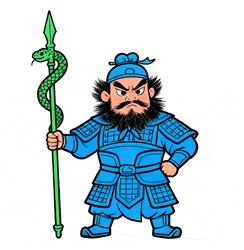 简笔画:三国人物张飞