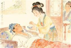 简笔画:照顾生病的武大郎