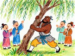 简笔画:水浒传鲁智深倒拔杨柳树