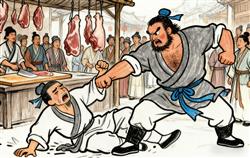 简笔画:水浒：鲁提辖拳打镇关西