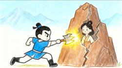 简笔画:宝莲灯沉香劈山救母