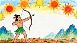 简笔画:后羿射日怎么画？神话故事简笔画