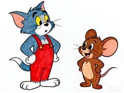 简笔画:TOM猫和老鼠杰瑞