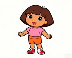 简笔画:朵拉Dora卡通人物