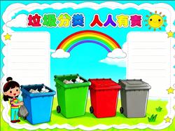 手抄报:垃圾分类，人人有责