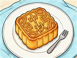 简笔画:中秋月饼