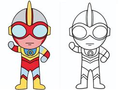 简笔画:奥特曼凹凸曼卡通人物