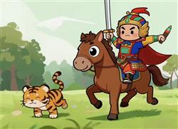 简笔画:孙权射虎