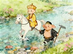 简笔画:Q版唐僧猪八戒怎么画？萌系西游人物踏青