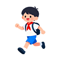 矢量图:少先队员奔跑矢量图PNG透明免抠图