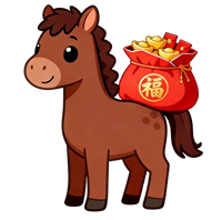 矢量图:2026年马年马上发财png免扣图片