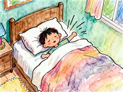 水彩画:睡觉时猛然一抖是身体在求救吗？