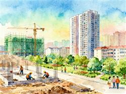 水彩画:建设人民城市，致广大而尽精微