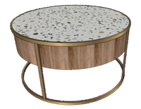 圆形茶几家具3D草图模型