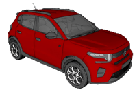 雪铁龙汽车交通工具3D草图模型 SketchUp模型截图 3D设计素材预览