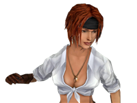 女人游戏角色人物3D草图模型