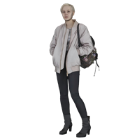 短发外国人物草图3D模型