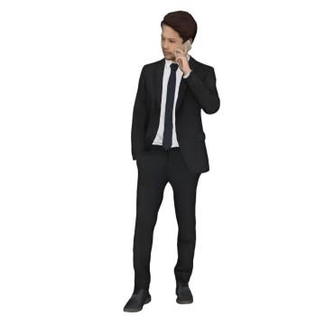 站姿的商务男子人物SU模型 SU模型下载