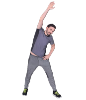 做早操的男子人物3D草图模型 SketchUp模型截图 3D设计素材预览