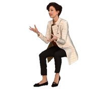 坐姿聊天讲话的人物3D草图模型