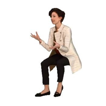 坐姿聊天讲话的人物SU模型 SU模型下载