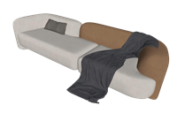 极简风沙发家具3D草图模型