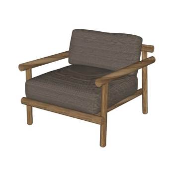 扶手椅子单椅SU下载椅子SU模型 SU模型下载