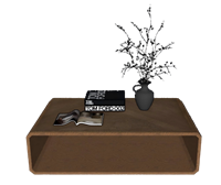 简约茶几花瓶书本3D模型