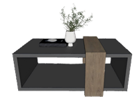 茶几花瓶3D草图大师模型