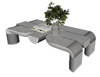 创意茶几花瓶SU模型