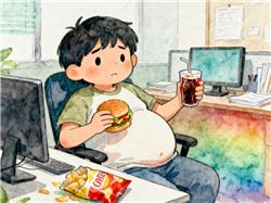 水彩画:为什么上班以后越来越胖