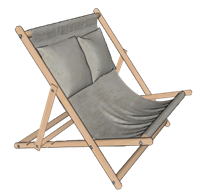 户外折叠椅子3D模型