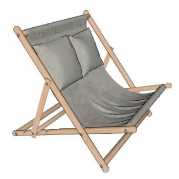 户外折叠椅子SU模型 SU模型下载