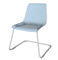 透明弓形椅子3D草图模型 SketchUp模型截图 3D设计素材预览