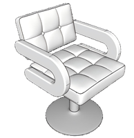 升降椅理发椅子SU模型