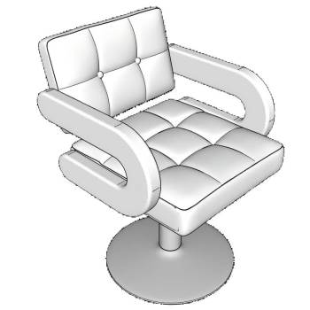 升降椅理发椅子SU模型 SU模型下载