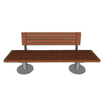 户外长椅长凳公园椅子su模型 SU模型下载