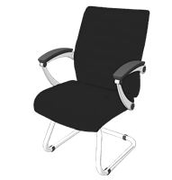 弓形办公椅电脑椅su模型