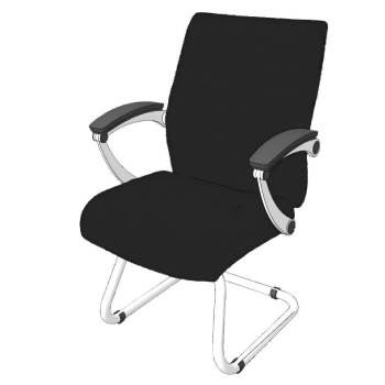 弓形办公椅电脑椅su模型 SU模型下载