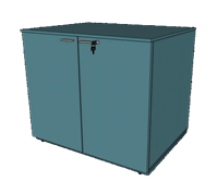 现代简约风格的双门储物柜子的3D草图模型