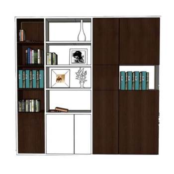 现代风格的组合式定制储物柜子su模型 SU模型下载