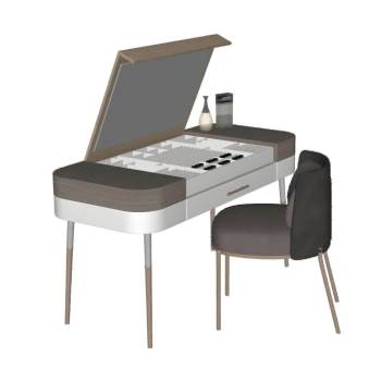 多功能梳妆台化妆桌椅子SU模型 SU模型下载