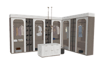 步入式衣柜衣帽间su模型